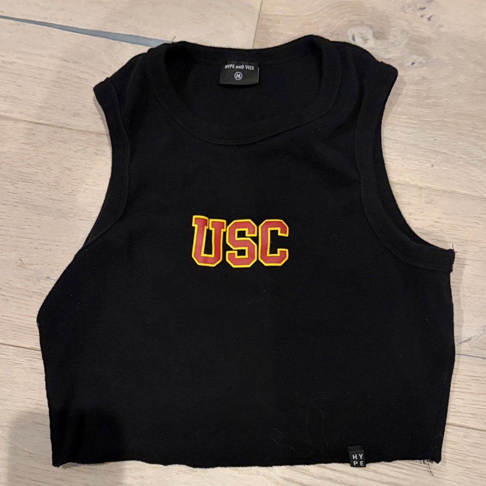 Hype Black USC Women's Crop Top